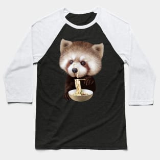 RED PANDA LOVES NOODLE Baseball T-Shirt